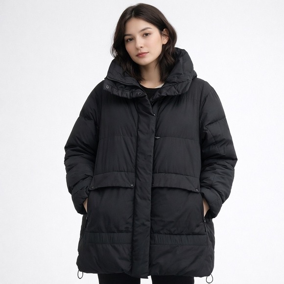 lululemon athletica Jackets & Blazers - Lululemon Down Jacket Puffer Coat in Black 600 Fill Goose Down Size 12